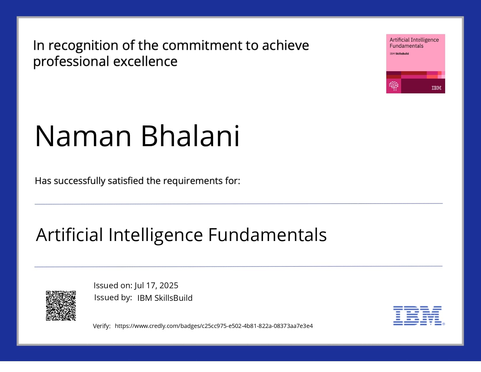 IBM Certificate