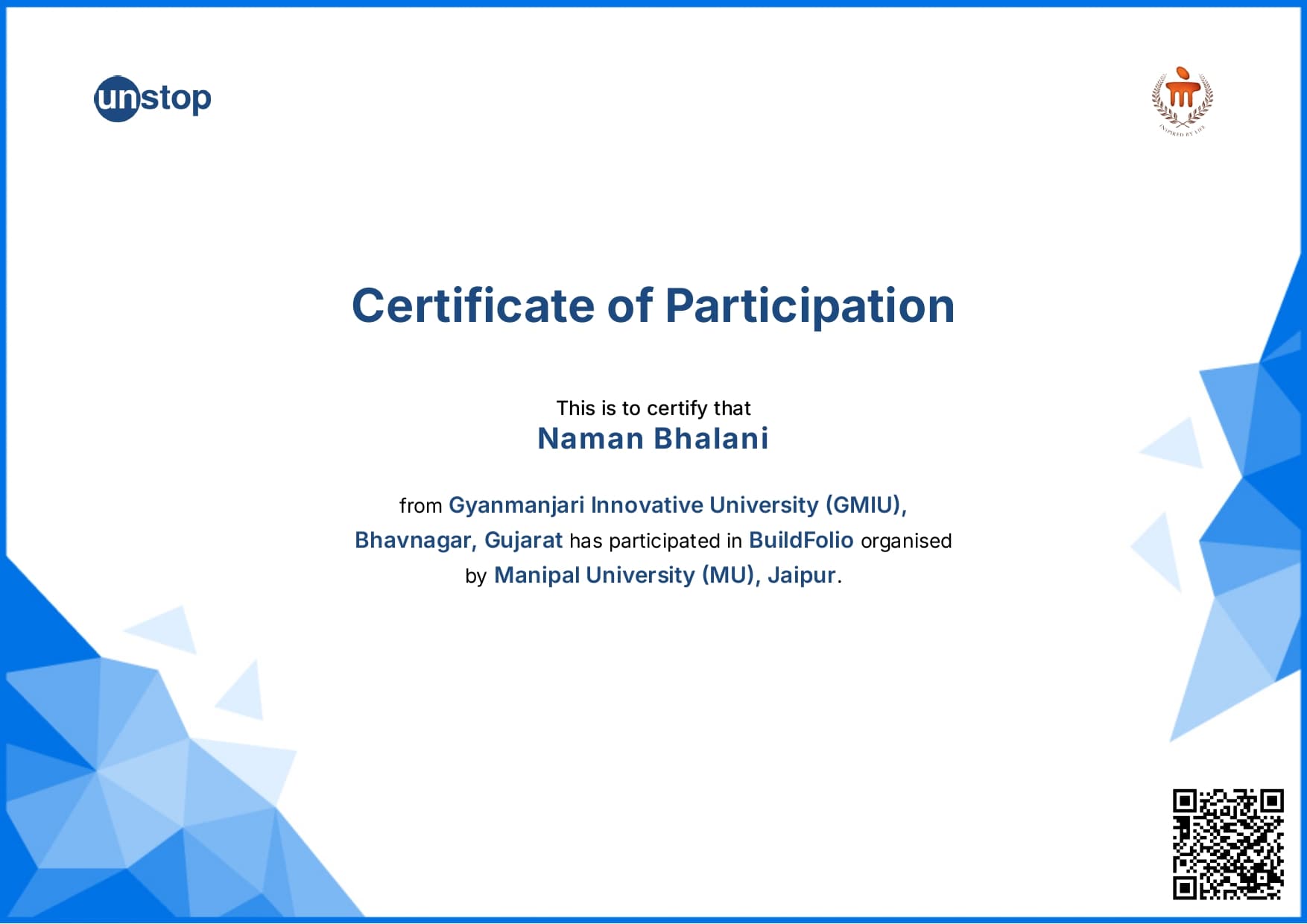 Unstop Achievement