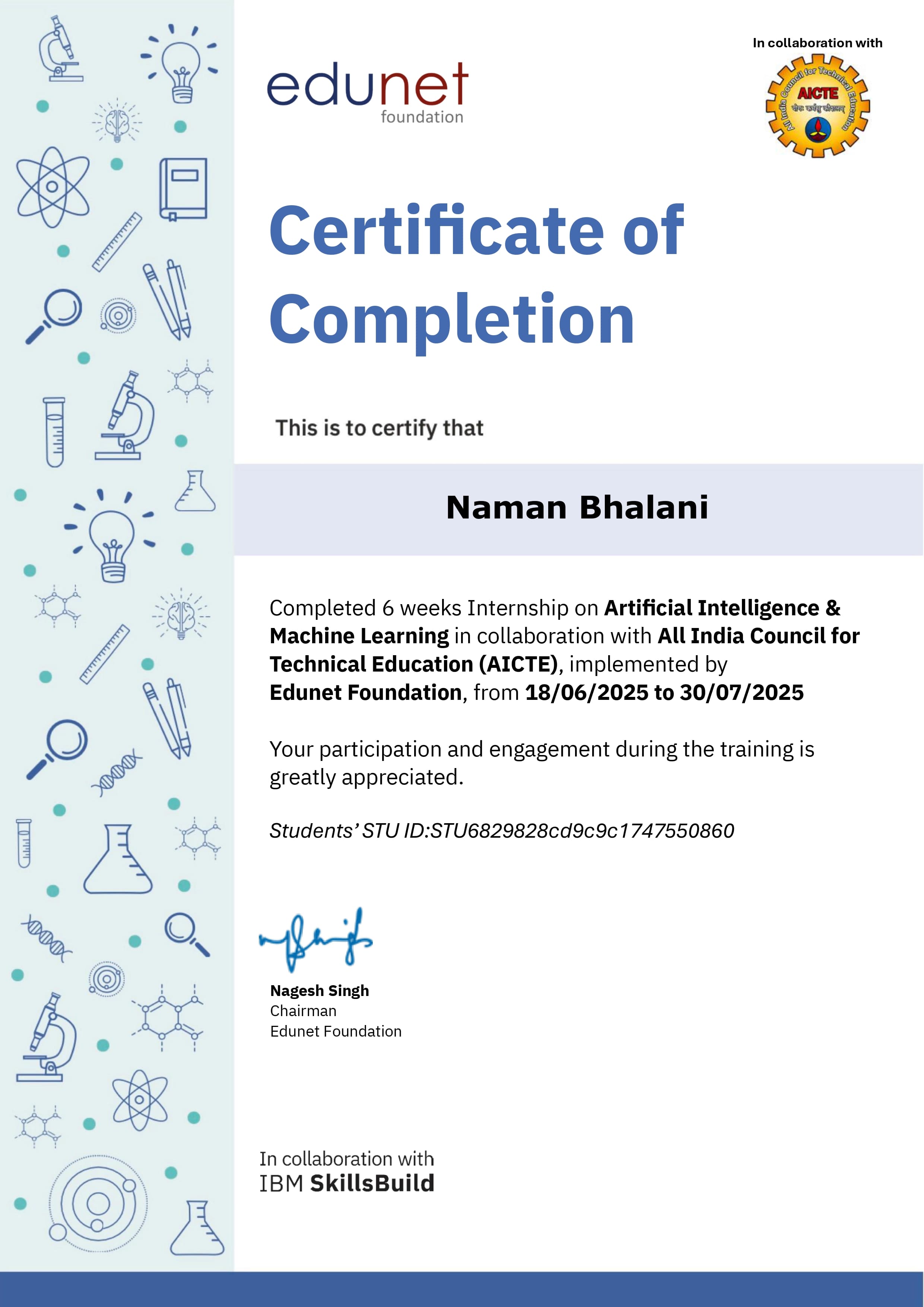 AI/ML Internship — Completion